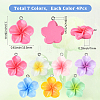 28Pcs 7 Colors Opaque Resin Pendants FIND-SC0019-46-2