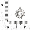 Brass Micro Pave Clear Cubic Zirconia Pendants KK-L238-17P-3