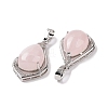 Natural Rose Quartz Pendants G-H283-04P-24-3