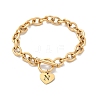 Golden 304 Stainless Steel Charm Bracelets LS-NJEW-K284-01G-N-4