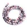 Natural Pink Zebra Jasper Beads Strands G-K410-04-4mm-2