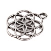 Tibetan Style Alloy Chinese Knot Pendants TIBEP-PH0004-09-2