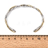 Duo Tone 304 Stainless Steel Twisted Open Cuff Bangles SA-CBA3E4B-03GP-5