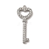 304 Stainless Steel Rhinestone Pendants STAS-L022-302P-1