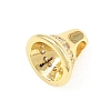 Brass Micro Pave Clear Cubic Zirconia Charms KK-H268-11G-2