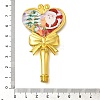 Christmas Santa Claus Print Brass & Resin Wax Stamp Handles AJEW-A058-02B-3