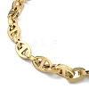 Ion Plating(IP) 304 Stainless Steel Oval Link Chain Necklaces for Women NJEW-D052-06G-2