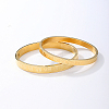 2Pcs 2 Style 201 Stainless Steel Hinged Bangles for Women QR1999-1-4