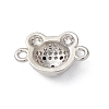 Brass Micro Pave Cubic Zirconia Connector Charms KK-m240-21G-3