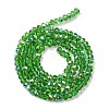 Electroplate Transparent Glass Beads Strands EGLA-A046-01A-03-2
