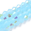 Imitation Jade Electroplate Glass Beads Strands EGLA-A039-J6mm-L03-1