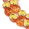 Electroplate Baking Paint Transparent Glass Beads Strands GL-CBA2ED2-05B-3