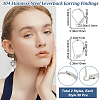 100Pcs 2 Style 304 Stainless Steel Leverback Earring Findings STAS-BBC0004-16-2
