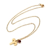 304 Stainless Steel Glass Drill Birth Stone Constellation Pendant Necklaces LS-STAS-D305-08G-A-3