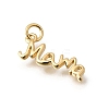 Mother's Day Brass Pendants KK-Z155-05G-01-2