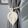 Handmade Macrame Wood Bead Curtain Tiebacks MAKN-PW0001-059-2