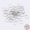 Rhodium Plated 925 Sterling Silver Open Jump Rings STER-F036-02P-1x7mm-1