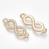 Alloy Rhinestone Links connectors X-ALRI-T004-20G-1