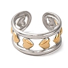 304 Stainless Steel Double Color Cuff Rings RJEW-S635-01GP-U-2