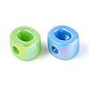 UV Plating Opaque Acrylic European Beads OACR-M027-03O-3