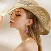 4 Pairs 304 Stainless Steel Dangle Earrings EJEW-HS00014-6