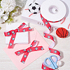 25 Yards Sport Ball Theme Printed Polyester Grosgrain Ribbon OCOR-WH20002-03B-01-4