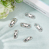 6Pcs 3 Style 304 Stainless Steel Fold Over Clasps STAS-BBC0007-55-3