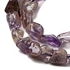 Natural Purple Phantom Quartz Purple Lodolite Quartz Beads Strands X-G-E483-69-6