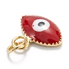 Brass Enamel Pendants KK-M220-03G-F-3