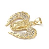 Brass Micro Pave Cubic Zirconia Pendants KK-L243-05G-02-2