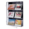 3-Tier Rectangle Wall Mounted Acrylic Baseball Card Display Cases with Magnetic Lid ODIS-WH0331-19B-1