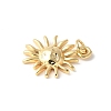 Brass Sun Face Pendants ZIRC-I071-14G-2
