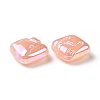 Rainbow Iridescent Plating Acrylic Beads OACR-A010-06D-2