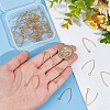 50Pcs Ion Plating(IP) 304 Stainless Steel Earring Hooks STAS-UN0058-58-3