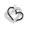 Alloy Rhinestone Pendants RB-CBA332B-07B-P-1