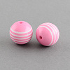 Round Chunky Acrylic Stripe Beads X-SACR-S193-16mm-2