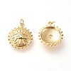 Brass Pendants ZIRC-L098-026G-2