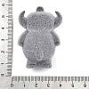 Animal Theme Flocking Silicone Pendants SIL-C012-03D-3