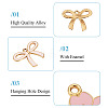 112Pcs 28 Styles Alloy Enamel Pendants ENAM-TA0009-08-5