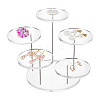 5-Tier Round Acrylic Finger Ring Rotating Display Risers RDIS-WH0018-06A-1