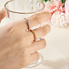 2Pcs 2 Colors Alloy with Crystal Rhinestone Finger Rings RJEW-TADJ0001-01B-6
