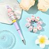 10Pcs 5 Colors Opaque Acrylic Beads MACR-FS0002-35-6