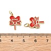 Brass Enamel Pendants KK-L237-025G-02-3