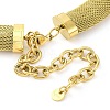 304 Stainless Steel Mesh Chain Choker Necklaces for Women NJEW-U012-03G-01-4
