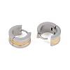 Gold Flash Sand 304 Stainless Steel Hoop Earrings  EJEW-M001-06B-P-2