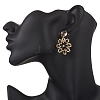 Handmade Glass Seed Beads Flower Dangle Stud Earrings EJEW-MZ00570-01-3