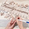 Wooden Family Birthday Reminder Calendar Hanging Board for Important Dates JX068A-3