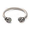 304 Stainless Steel Cuff Bangles BJEW-E094-21AS-2