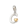 Brass European Dangle Charms LS-KK-Z097-01C-GP-1