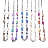 304 Stainless Steel Beaded Necklaces NJEW-H210-H-P-1